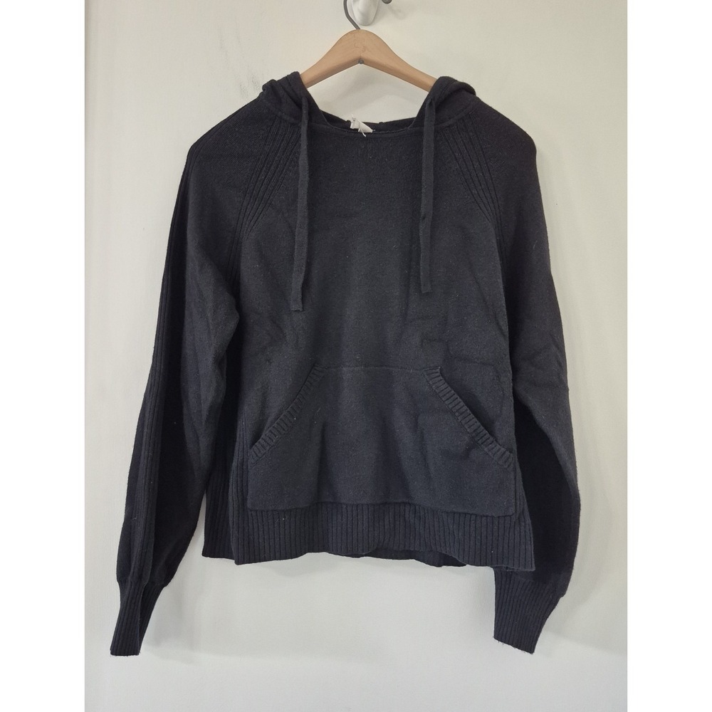 Anthropologie Daily Practice Knit Hoodie Sweater Size L Drawstring Loungewear